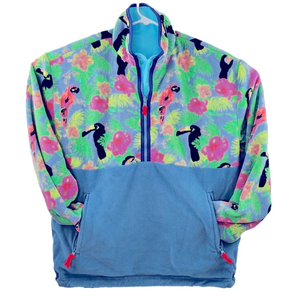 - Chubbies fleece pullover hoodie with pockets tropical size Medium